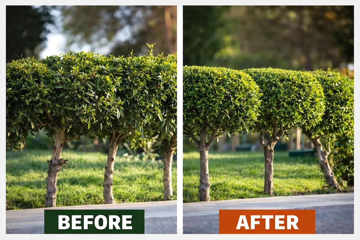 tree trimming befor after Okland urban tree care 2