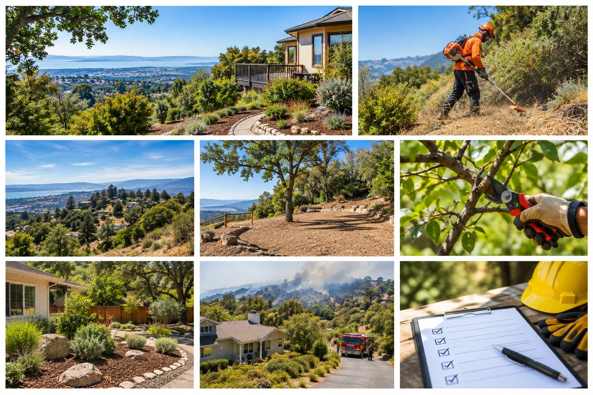 Home 7 Fire defensible space clearing in the Oakland Hills, CA